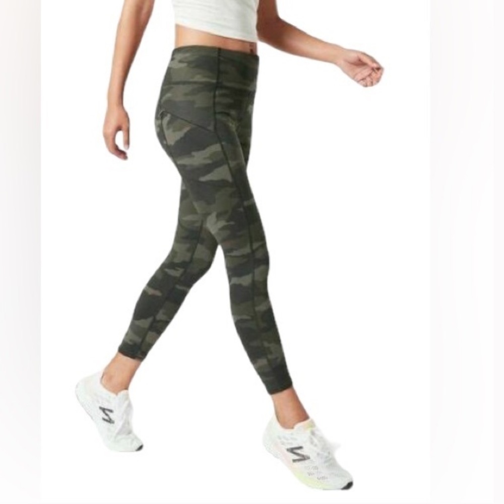 Athleta Olive Camo High-Rise Leggings